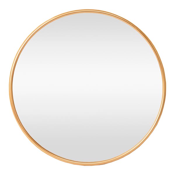 Vægspejl Ordona Ø60 cm aluminium rund guld [en.casa].