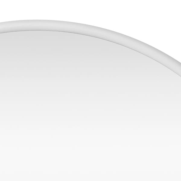 Väggspegel Ordona Ø50 cm aluminium rund vit matt [en.casa]