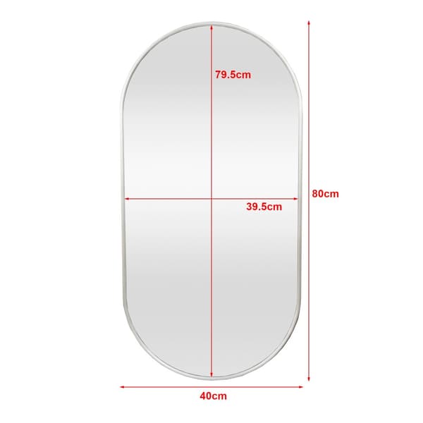 Vægspejl Picciano 40x80 cm champagne sølv oval [en.casa].