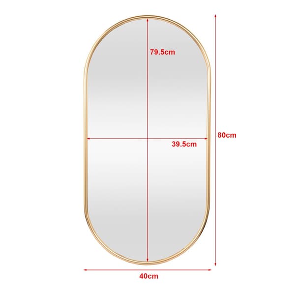Väggspegel Picciano 40x80 cm guld oval [en.casa]