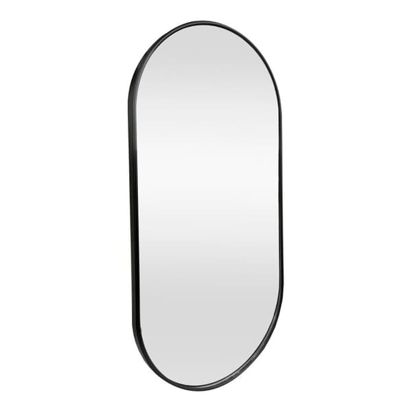 Vægspejl Picciano 30x60 cm sort mat oval [en.casa]