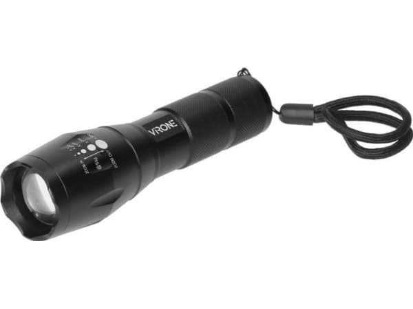 Virone Orno CREE 10W LED-taskulamppu zoomilla, 800lm, 3 x AAA, alumiinirakenteinen