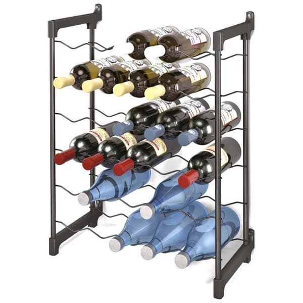 Tomado-Metaltex Chianti vinställ för 30 flaskor 68x50x26 cm Svart