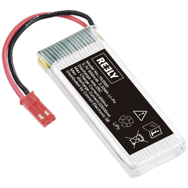Reely RC Batteripack (LiPo) 3.7 V 900 mAh Antal celler: 1 25 C Softcase BEC