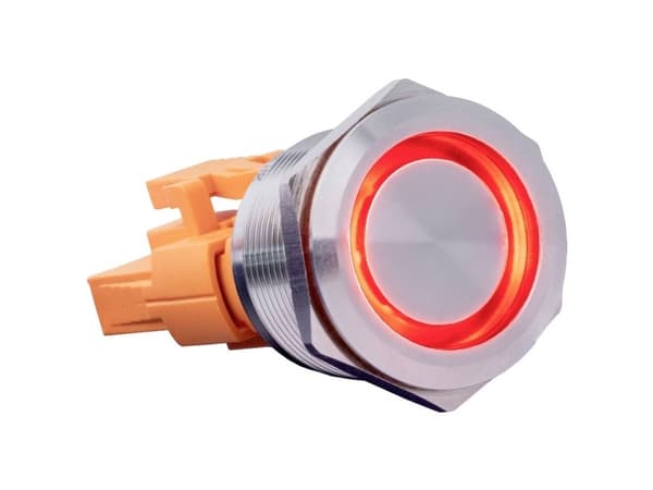 Joy-it Button22C-02 Joy-IT Skifter 240 V 15 A Klikkende Rød (Ø x L) 24,8 mm x 34,50 mm IP67, IK10 1 stk