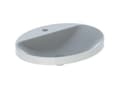 Miniatyrbilde 1 av 2: variform vask t/indb. oval 60x48 hvid