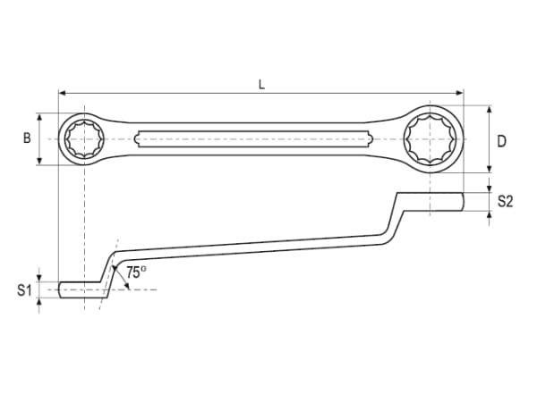 Yato offset rengasavain 16 x 17mm (YT-0388)