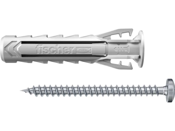 Fischer 567935, Kit med skruv och väggplugg, Autoklaverad lättbetong, Tegel, Betong, Gipsskiva, Murverk, Nylon, Grå, Torx, TX20