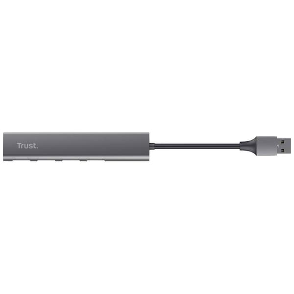 Trust Halyx-4-port 1+4 Port USB 3.1 Gen 1 hubb Mörkgrå