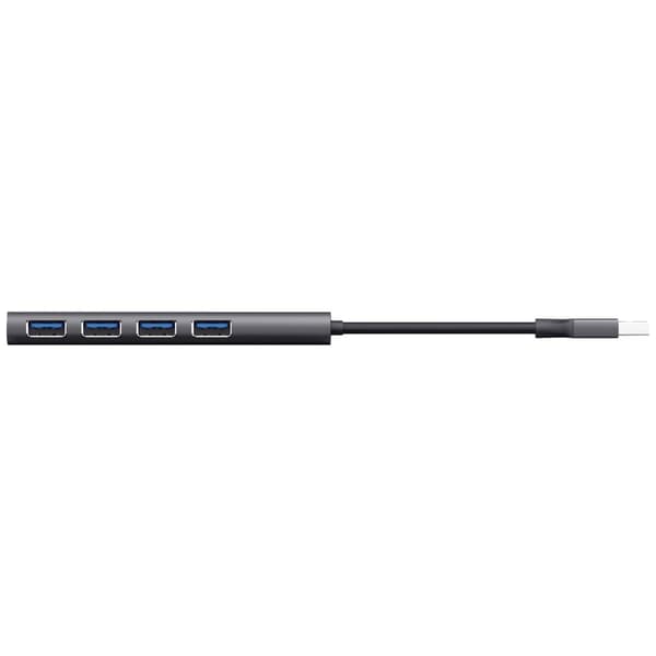 Trust Halyx-4-port 1+4 Port USB 3.1 Gen 1 hubb Mörkgrå