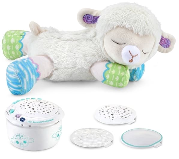 VTech Baby 3-in-1 Sternenlicht-Schäfchen, Fristående, Pojke/flicka, Låter, Automatisk avstängning, Batteri