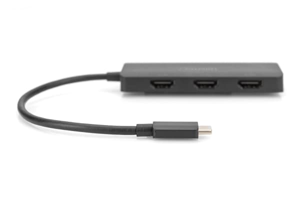 DIGITUS MST Hub - Videosplitter - USB-C - 3 x HDMI - stasjonær