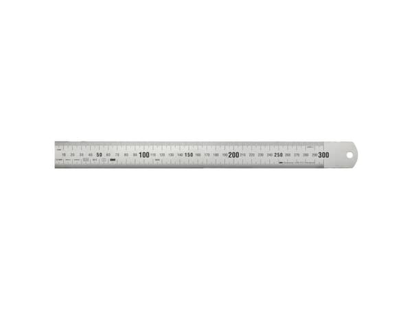 BMI biegsamer Stahlmaßstab 1000mm 18x0,5mm VA DIN2968 plus6 963100030 Målestok 1000 mm Rustfrit stål