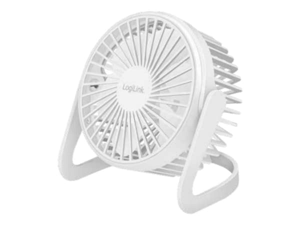 LogiLink - Kjølevifte - bordtopp - 12.7 cm - USB - hvit