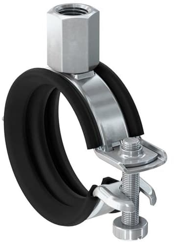Fischer 562350, Rörklammer, Svart, Stål, 16 - 19 mm, 9,53 mm (0.375"), EPDM, Styrenbutadien (SBR), Zink stål, 0,7 kN