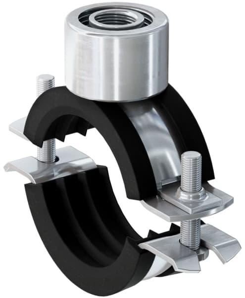 Fischer 500708, Rør klemme, Stål, 100 - 105 mm, EPDM (pakning), Styren-butadien (SBR), Zink-stål, 1,5 kN, M8/M10