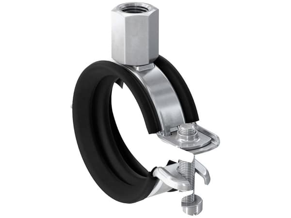Fischer 562356, Rörklammer, Stål, Svart, 53 - 59 mm, EPDM, Styrenbutadien (SBR), Zink stål, 1 kN, M8/M10