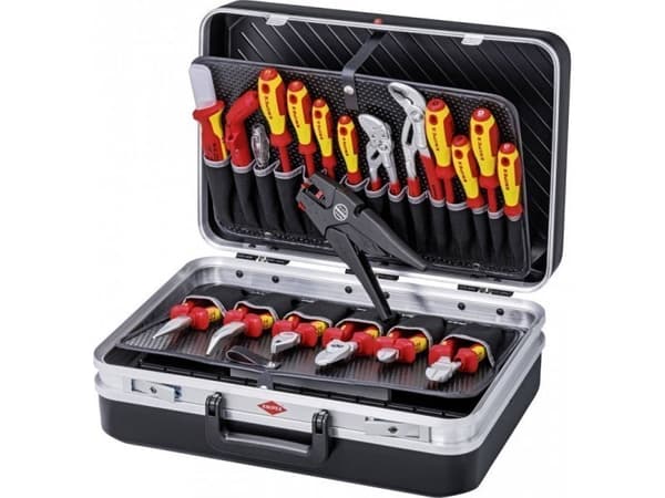 Knipex 2120, Svart, Metallisk, Röd, Gul, 400 mm, 200 mm, 190 mm, 7,45 kg, 20 verktyg