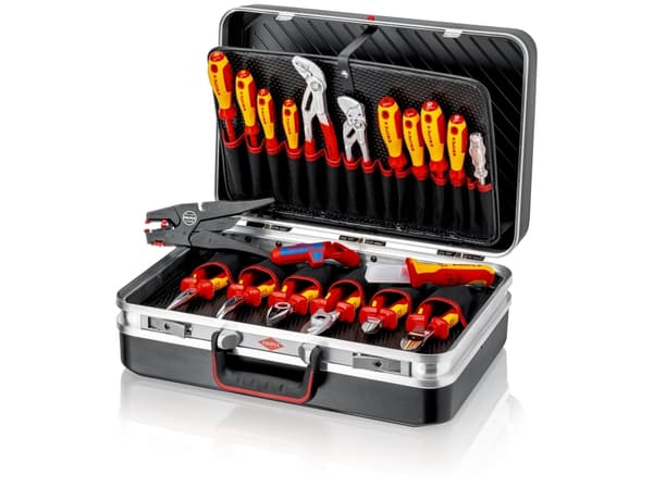 Knipex 2120, Svart, Metallisk, Röd, Gul, 400 mm, 200 mm, 190 mm, 7,45 kg, 20 verktyg
