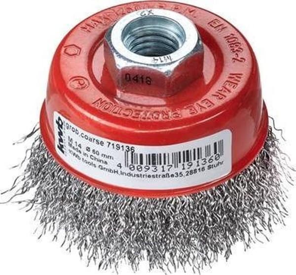 kwb AGGRESSO-FLEX® koppborstar, krusad HSS ståltråd för användning med vinkelslipar 719136 1 st (719136)