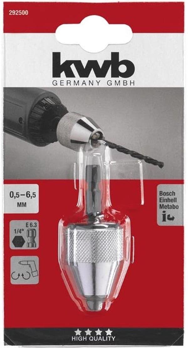 kwb nyckellös borrchuck 292500 0,5 - 6,5 mm (292500)