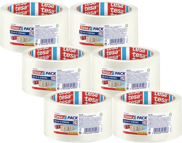 Tejpsats Solid & Strong 6x 50 mm x 66 m transparent (58640-00500-00)