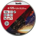 Miniatyrbillede 1 af 4: kwb 712022 skæreskivesæt 10 stk 125 mm 22,23 mm 10 stk (712022)