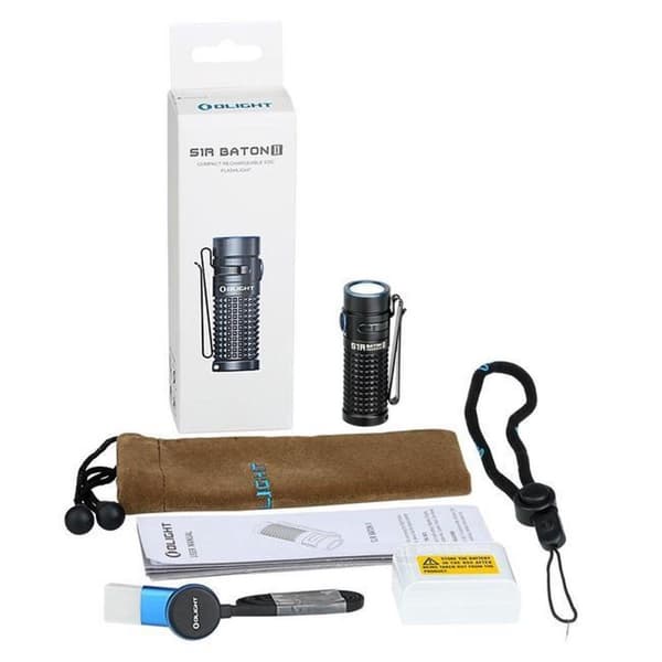 O-LIGHT OLIGHT S1R BATON II TASKUVALAISIN BLK 1000lm säteen etäisyys 145m IPX8 (S1R BATON II)