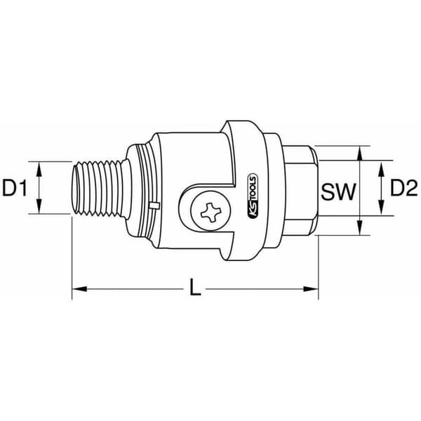 KS TOOLS Werkzeuge-Maschinen GmbH 1/4" trykluft sekundær olier, 54mm (515.3360)