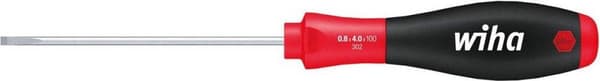 1 stk - Wiha slidsskruetrækker SoftFinish 302SF 4.0x100 / 658047 (00692)