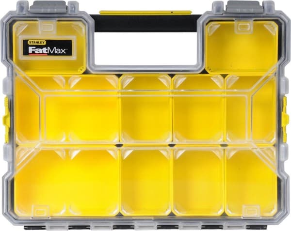 Stanley by Black & Decker sortimentsæske (L x B x H) 44,6 x 35,7 x 7,4 cm Antal rum: 10 1 stk. (1-97-519)