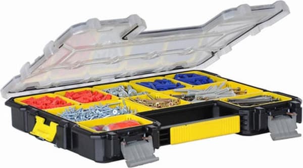 Stanley by Black & Decker sortimentsæske (L x B x H) 44,6 x 35,7 x 7,4 cm Antal rum: 10 1 stk. (1-97-519)