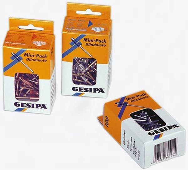 GESIPA sokea niitti alumiini/teräs 3x8mm dxl f.3-6mm GESIPA kupupää (6304214)