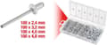 Miniatyrbillede 1 af 2: KS TOOLS blindnitte sortiment, 400 stk. (970.0150)
