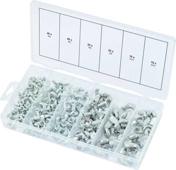 KS TOOLS sortiment af vingemøtrikker, 150 stk. (970.0470)