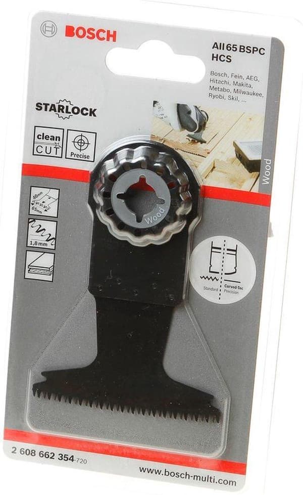 Bosch AII 65 BSPC - dyksavskæreklinge - til hårdttræ - Starlock - bredde: 65 mm