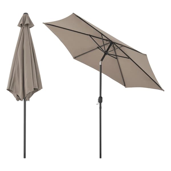 Parasol Altino 270x235 cm khaki stål [casa.pro].