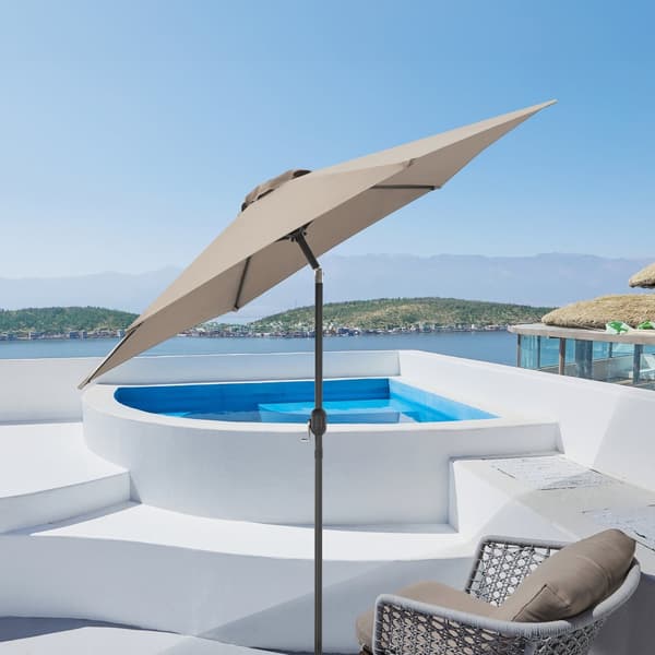 Parasol Altino 270x235 cm khaki stål [casa.pro].