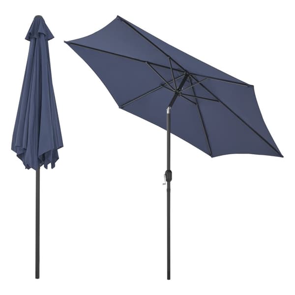 Parasoll Altino 270x235 cm marinblå stål [casa.pro]