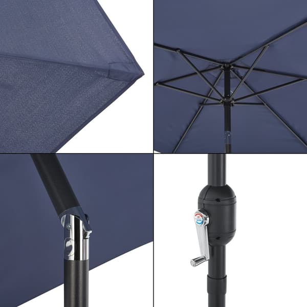 Parasoll Altino 270x235 cm marinblå stål [casa.pro]