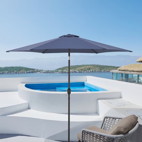 Parasoll Altino 270x235 cm marinblå stål [casa.pro]
