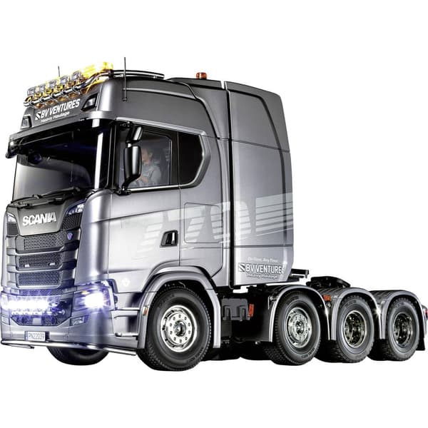 RC Modellastbil 1:14 Tamiya 1:14 RC Scania 770 S 8x4/4 56371-600 Elektrisk Byggsats