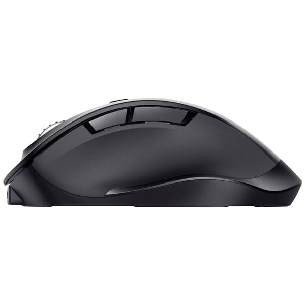 Trust FYDA Ergonomisk mus Trådlös Optisk Svart 6 Knappar 2400 dpi Ergonomisk, Laddningsbara