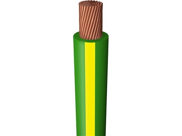 Asennuskaapeli, halogeeniton1G0,5 mm² H05Z-K vihreä/keltainen 300/500V kela, johdon halkaisija 2,1 mm - (200 metriä)