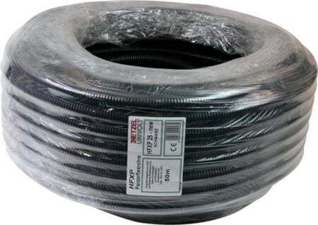 DIETZEL Plastrør fleksibel, HFXP halogenfri 32 mm korrugeret sort 25 meter - (25 meter)