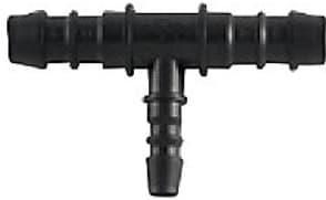 Sauermann T-stykke 6-2x10 mm - PVC Sort