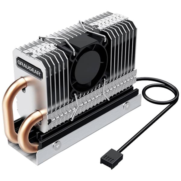 GrauGear G-M2HP04-F G-M2HP04-F M.2 SSD-kylare Svart, Silver