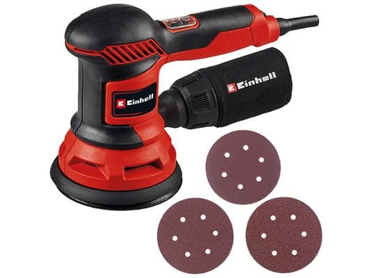 Einhell 4462005, Eksentersliper, Detalj, Velcro mappe, Rød, Plast, 12000 OPM