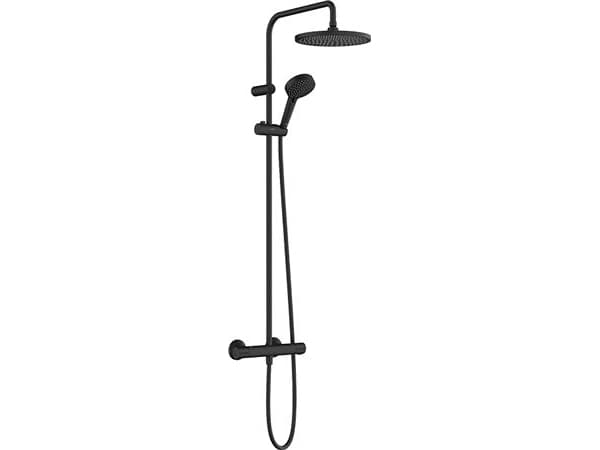 HG Vernis Blend Showerpipe - 240 1jet EcoSmart med termostat, mat sort