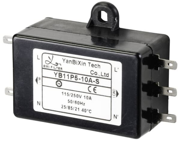 TRU COMPONENTS TC-10471952 Tehosuodatin 250 V/AC 10 A 0,3 mH (L x S x K) 68 x 50 x 25 mm 1 kpl 1 kpl